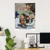 Niedlich Frohe Weihnachten Foto Poster (Heimbüro)