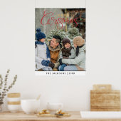 Niedlich Frohe Weihnachten Foto Poster (Küche)
