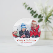 Niedlich frohe Weihnachten | Fotokarte für den Url (Stehend Vorderseite)