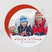 Niedlich frohe Weihnachten | Fotokarte für den Url (Vorne/Hinten)