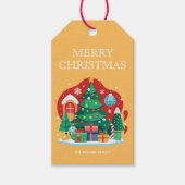 Niedlich frohe Weihnachten Geschenkanhänger (Vorderseite)