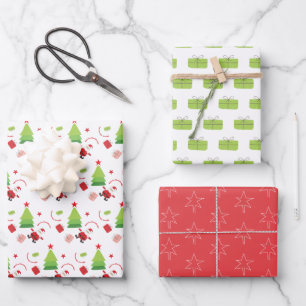 Niedlich frohe Weihnachten Geschenkpapier Set