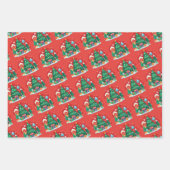 Niedlich frohe Weihnachten Geschenkpapier Set (Vorderseite)