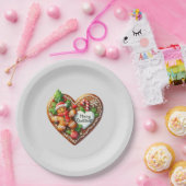 Niedlich frohe Weihnachten Gingerbread Mann Herz Pappteller (Party)