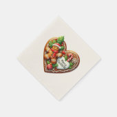 Niedlich frohe Weihnachten Gingerbread Mann Herz Serviette (Ecke)