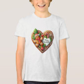 Niedlich frohe Weihnachten Gingerbread Mann Herz Tri-Blend Shirt (Vorderseite)