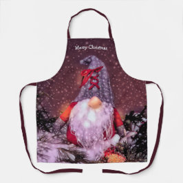 Niedlich frohe Weihnachten Gnome Holiday Tree Schürze