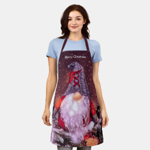 Niedlich frohe Weihnachten Gnome Holiday Tree Schürze