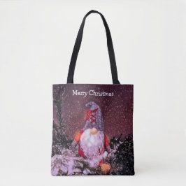 Niedlich frohe Weihnachten Gnome Holiday Tree Tasche