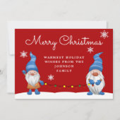 Niedlich frohe Weihnachten Gnomes Red (Vorderseite)