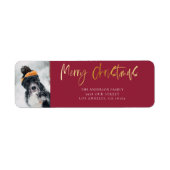 Niedlich frohe Weihnachten Gold & Rot (Vorne)