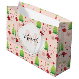 Niedlich frohe Weihnachten Große Geschenktüte
