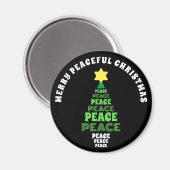 Niedlich frohe Weihnachten Grüner Friedensbaum Magnet (Vorderseite/Rückseite)