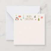 Niedlich frohe Weihnachten Mitteilungskarte (Vorderseite)