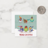 Niedlich frohe Weihnachten Mitteilungskarte (Vorderseite/Rückseite Beispiel)