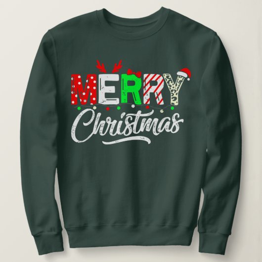 Niedlich frohe Weihnachten - passende Weihnachtsze Sweatshirt (Design vorne)
