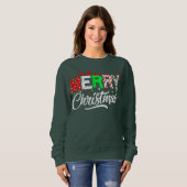 Niedlich frohe Weihnachten - passende Weihnachtsze Sweatshirt (Vorne ganz)