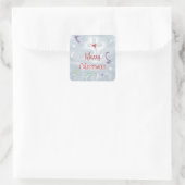Niedlich frohe Weihnachten Quadratischer Aufkleber (Tasche)