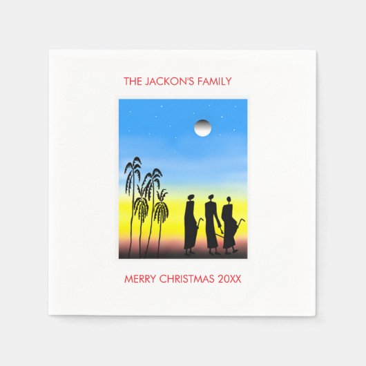 Niedlich frohe Weihnachten Serviette (Vorderseite)