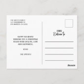 Niedlich Frohe Weihnachten Snowman Marshmallows Postkarte (Rückseite)