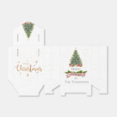 Niedlich frohe Weihnachten Weiße Imitate Rosa Glit Geschenkschachtel (Ungefaltet)