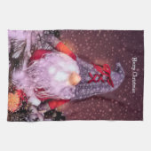 Niedlich frohe Weihnachten Whimsical Gnome Holiday Geschirrtuch (Horizontal)