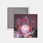 Niedlich frohe Weihnachten Whimsical Gnome Holiday Magnet (Vorderseite/Rückseite)