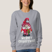 Niedlich Frohe Weihnachts-Gnome Sweatshirt (Vorderseite)