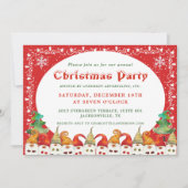 Niedlich Frohe Weihnachts-Gnomes Business Party Einladung (Vorderseite)