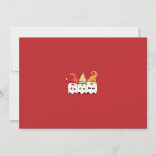 Niedlich Frohe Weihnachts-Gnomes Business Party Einladung (Rückseite)