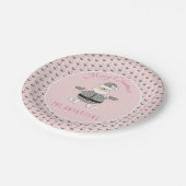 Niedlich Frohe Weihnachts-Hahnentrittmuster Mode S Pappteller (Schrägansicht)