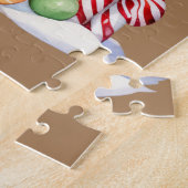 Niedlich Frohe Weihnachts-Lebkuchenhaus Puzzle (Seite)