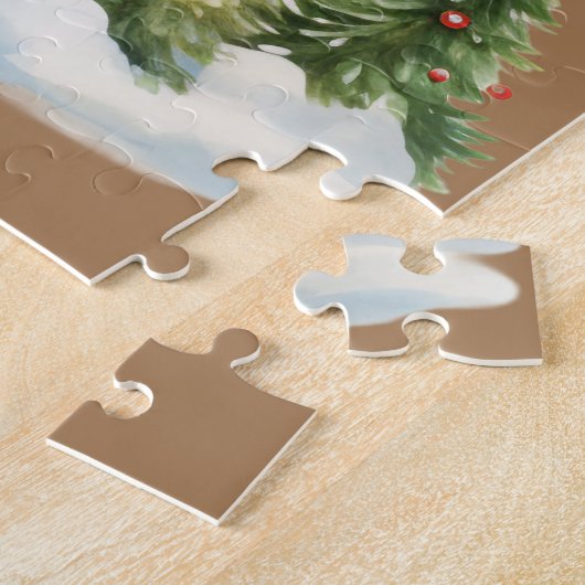 Niedlich Frohe Weihnachts-Lebkuchenhaus Puzzle (Seite)