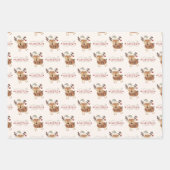 Niedlich Frohe Weihnachts-Rentier Geschenkpapier Set (Vorderseite 3)
