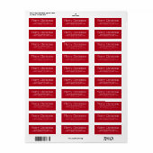 Niedlich Frohe Weihnachts-Rote Rücksendeadresse (Vorne)