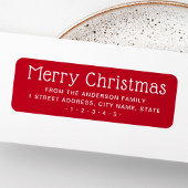 Niedlich Frohe Weihnachts-Rote Rücksendeadresse