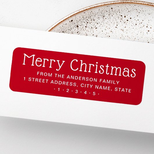 Niedlich Frohe Weihnachts-Rote Rücksendeadresse