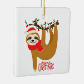 Niedlich frohe Weihnachts-Sloth Keramikornament (Rechts)