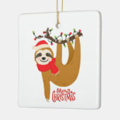 Niedlich frohe Weihnachts-Sloth Keramikornament (Links)