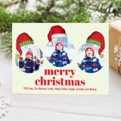 Niedlich frohe Weihnachts-Weihnachtsfoto-Collage Feiertagskarte