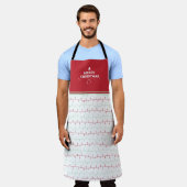 Niedlich frohe Weihnachtsbeleuchtung Schürze (Getragen)