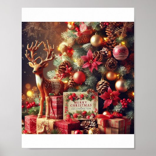 Niedlich Frohe Weihnachtsbrille Poster (Vorne)
