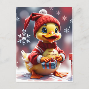 Niedlich Frohe Weihnachtsduck Feiertagspostkarte
