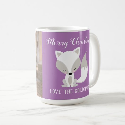 Niedlich Frohe Weihnachtsfox Kaffeetasse (VorderseiteRechts)