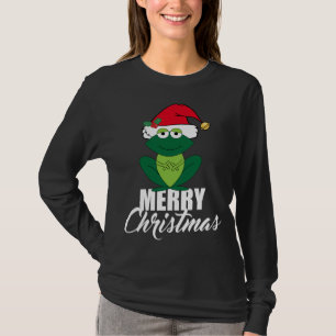 Niedlich Frohe Weihnachtsfrosch T-Shirt