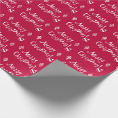 Niedlich frohe Weihnachtsgeschenkwrap Geschenkpapier (Ecke)
