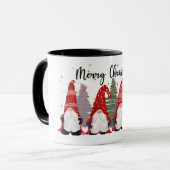 Niedlich Frohe Weihnachtsgnomes Tasse (Vorderseite Links)