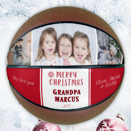 Niedlich frohe Weihnachtsgroßvater 3 FotoCollage Basketball