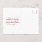 Niedlich Frohe Weihnachtskalf Joy Weihnachtsmannmü Feiertagspostkarte (Rückseite)