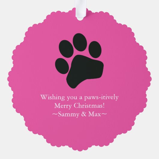 Niedlich frohe Weihnachtskatzen Ornament Karte (Rückseite)